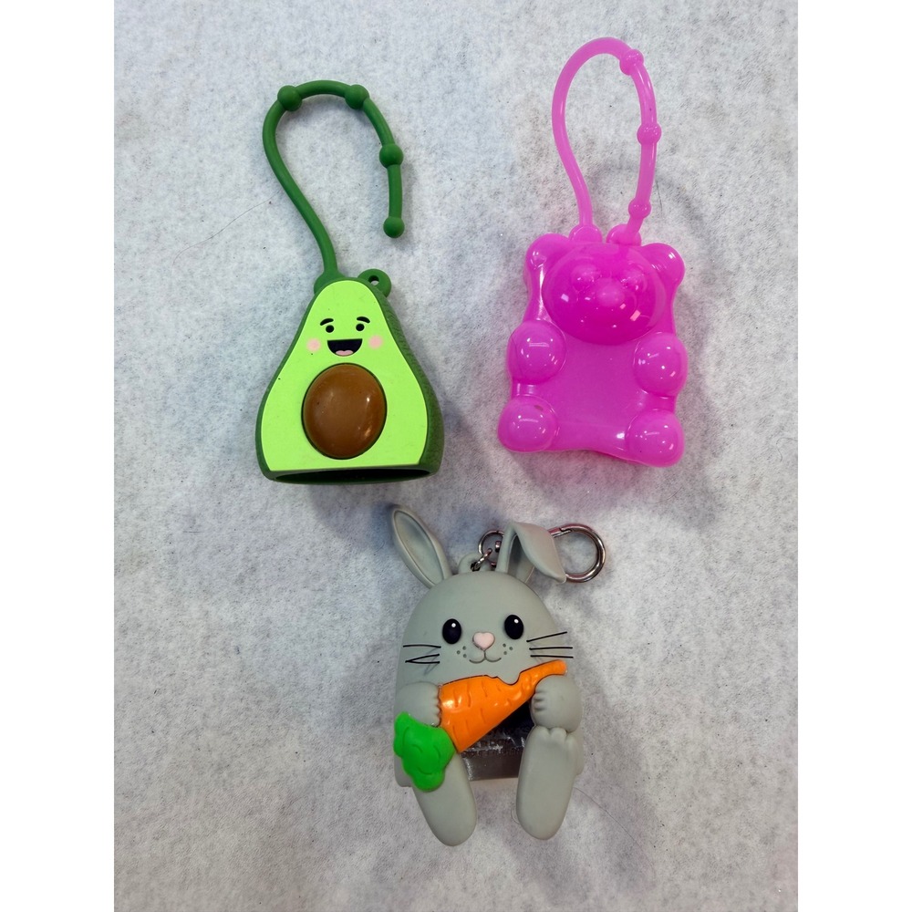 Bath & Body Works PocketBac Holder Set Avocado Gummy Bear Bunny 3pc Bundle